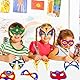 24 Stücke Superhelden Maske zum, Masken Basteln Superhelden Halbmasken Ausmalen Blanko Papiermasken für Mädchen Junge Weihnachten Geburtstage Karneval Maskerade Superhero Cosplay Rollenspiel Party