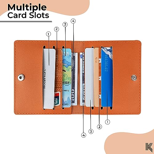 Image of Kraptick Card Holder for Men and Women - Elegant and Versatile Card Organizer, Credit Cardholder, Card Case, Card Pouch (Brown)