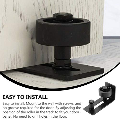 DOITOOL 2Pcs Deslizante Porta Do Celeiro Fundo Parede Rolo de Guia de Chão Porta de Aço Inferior Aju