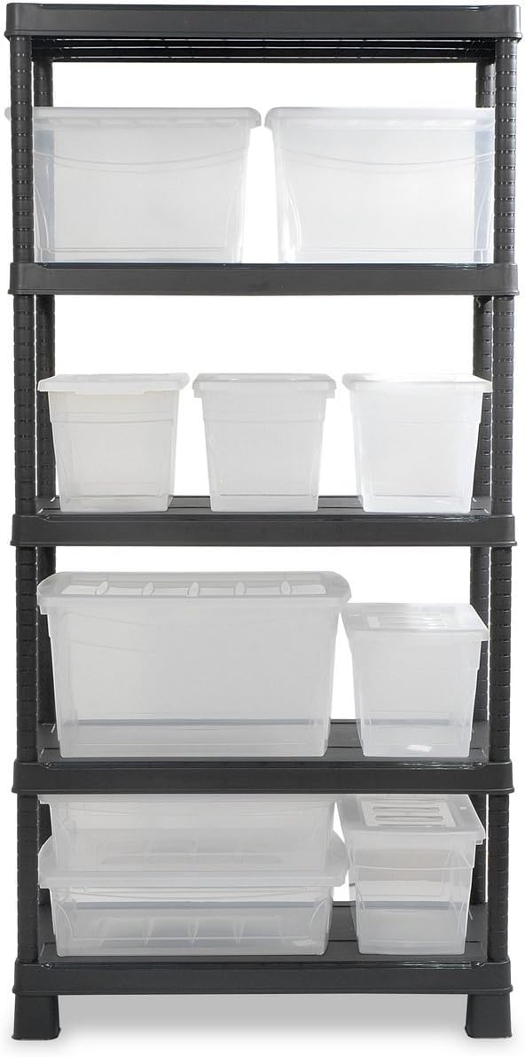 KIS Estantería Plus 80/5 Negro