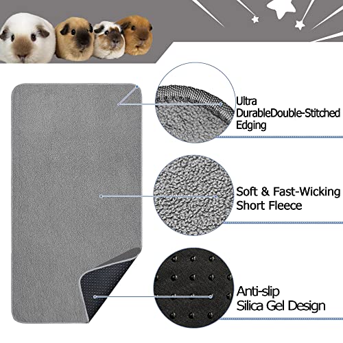 Ginidear 2059-1 Guinea Pig Cage Liner, 4 Pack - Washable, Reusable, Leakproof Fleece Bedding Pads thumb #3