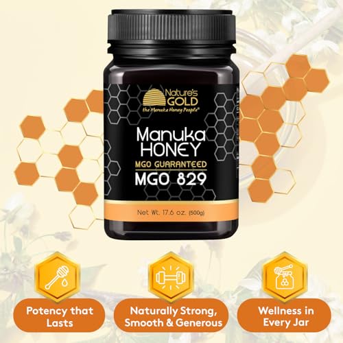 Nature’s Gold Raw Manuka Honey, MGO 829+ | Authentic MGO, Australian Honey, Non-GMO, 100% Pure Genuine Traceable from Hive to Home — view 4