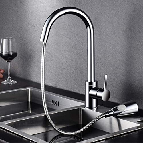Robinet de cuisine noire anti-éclaboussures avec douchette - 3