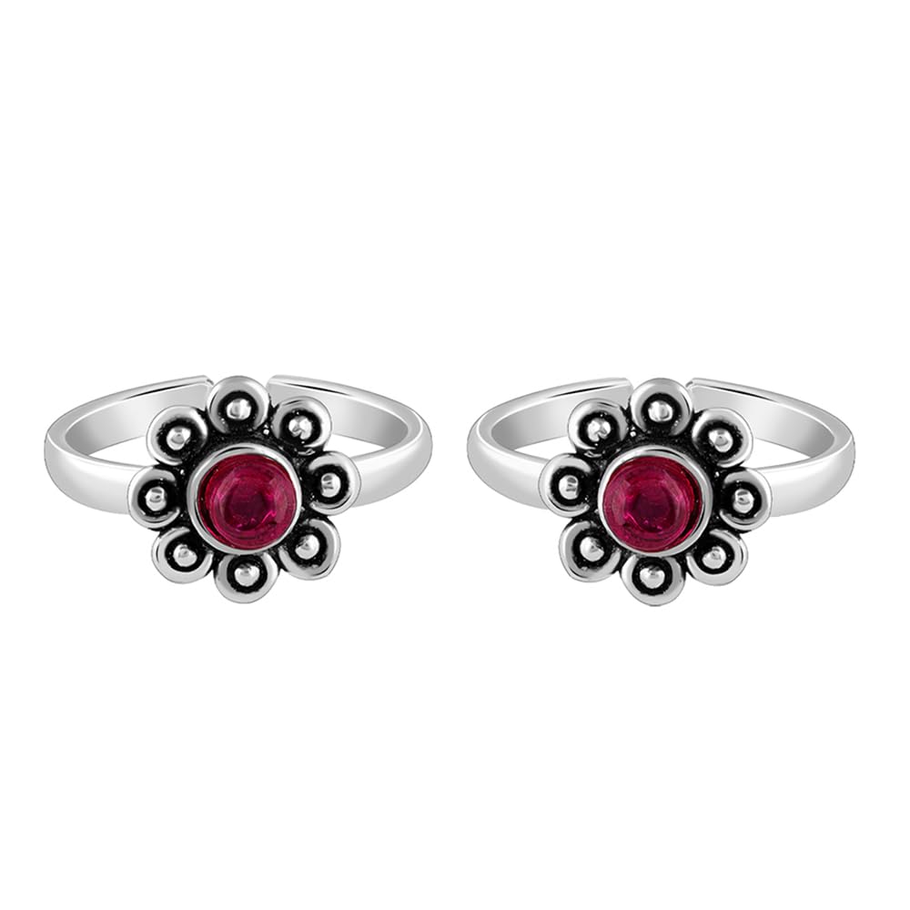 925 Silver Oxidised Silver Lunar Petals Toe Rings| Toe Rings for Women and Girls | With Certificate of Authenticity and 925 Stamp | 6 Month Warranty-image-26