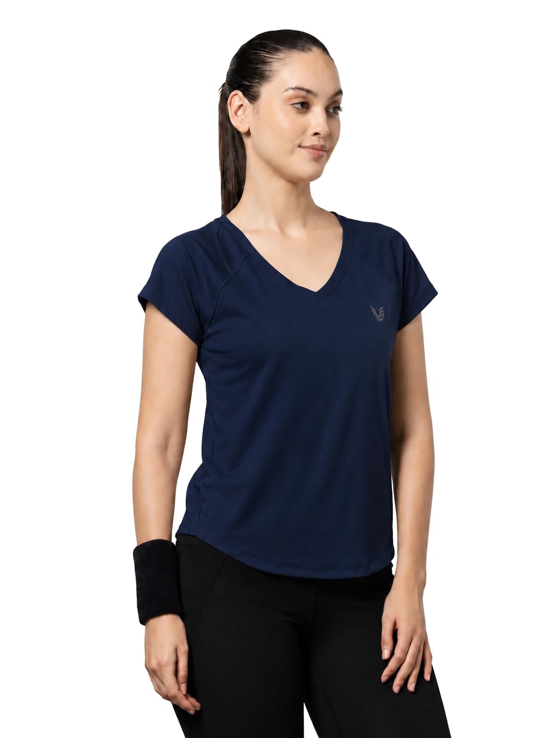 UZARUS Women's V-Neck Regular Fit Gym T-Shirt Soft, Lightweight & Quick-Dry Fabric Activewear Top for Workout, Yoga, Running, Exercise, Casual-picture-31