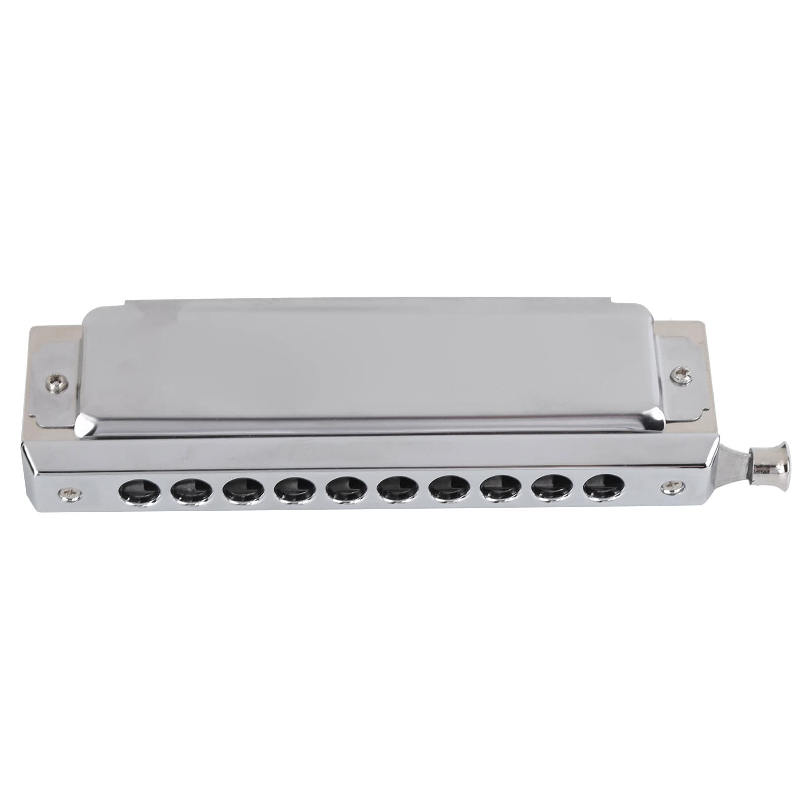 Yctze Harmonica Chromatique 10 Trous Harmonica Chromatique 10 Trous 40 Bouche de Jeu Polyphonique 2 Faces Argent 40 Instruments de Musique