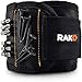 RAK Bracelet Porte Outils Magnétique, Rangement Outils et Rangement vis avec Aimants Puissants pour Vis, Clous, Forets – Cadeau pour Homme Bricoleur, Père, Mari, Compagnon, Hommes et Femmes (Noir)