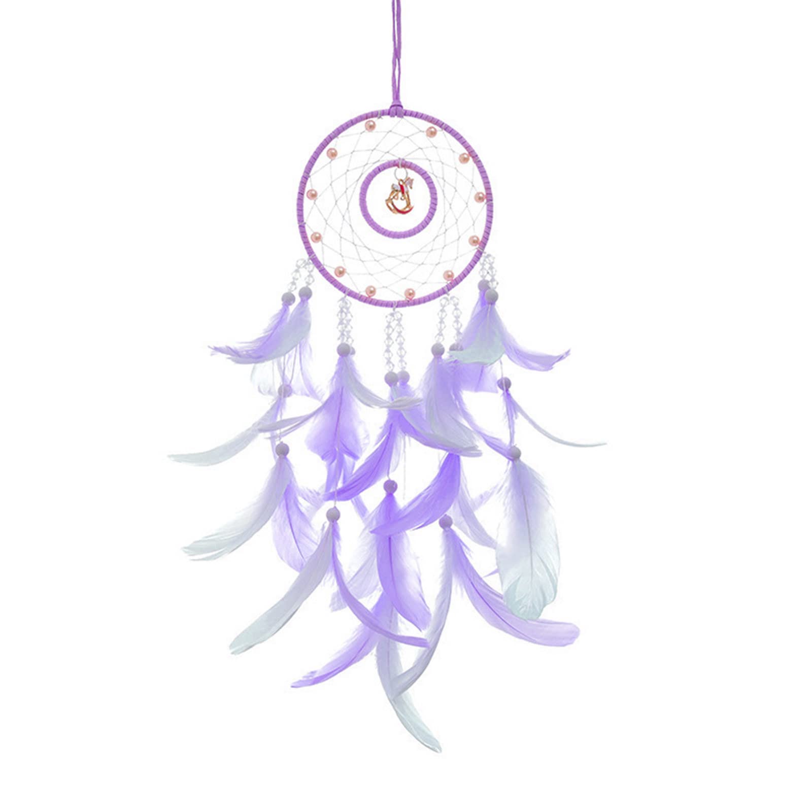 Tsophreniq Dream Catcher with Fairy Lights Traditional Circular Net for Wall Hanging Kids Bedroom Gift Feather Dream Catcher with Lights for Bedroom Adult for Girls Room Decor Bless