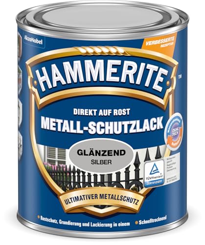 Hammerite Metallschutzlack Glänzend, Silber, 750ml Hammerite Metallschutzlack Glänzend, Silber, 750ml
