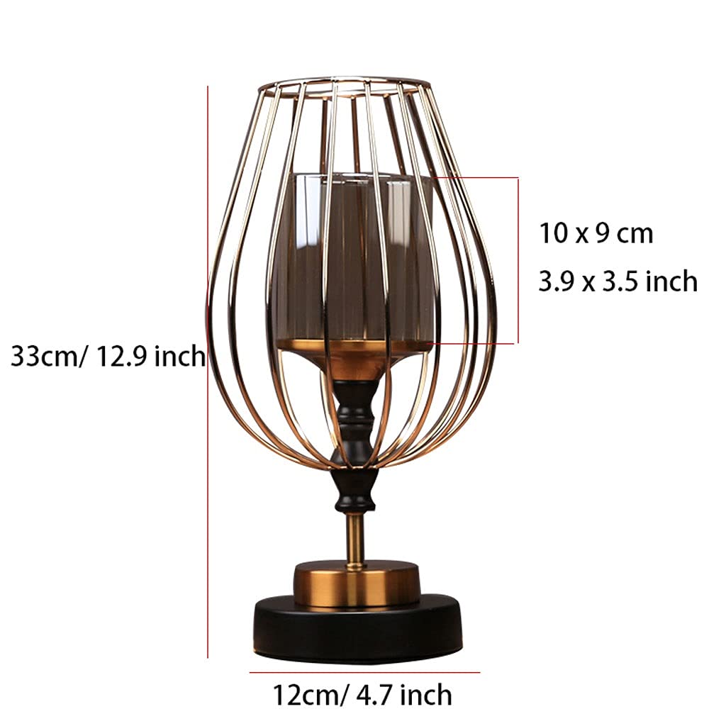 świecznik świecznik Świecznik Uchwyt Retro Candelabra Metal Candlestick, Stojak na świegiel Na Walentynki, Boże Narodzenie Wedding Party Decor ozdobny świecznik (Color : Large)