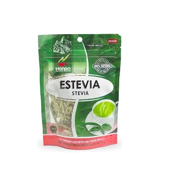 Hanan Peruvian Secrets Estevia | 100% Natural Stevia | 0.32oz / 9g | Natural Sweetener | Promotes Healthy Glucose Levels