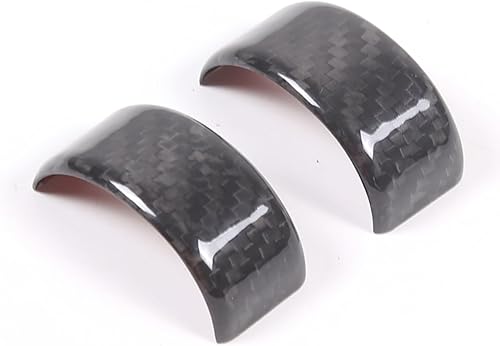 Miniatura 6 de Cubierta del anillo superior del volante compatible con Chevrolet Corvette C8 Stingray 2020-2023 100% fibra de carbono real, 2 piezas, accesorios