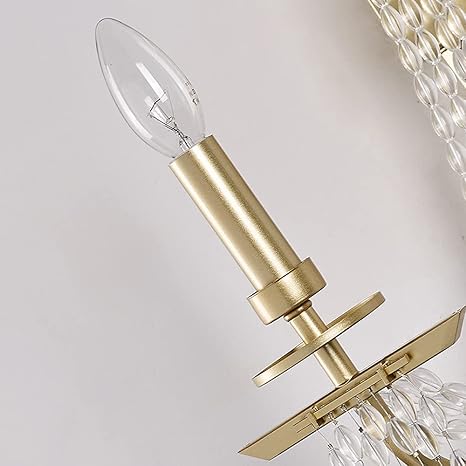 Generic Wandlampen, E14 2 Heads Crystal Wandlamp Smeedijzeren Verf Moderne Wandlamp Overbrenging Gouden Verlichting Lampen Decoratie Woonkamer Restaurant photo 2