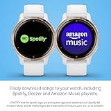 Garmin Venu 2S, Smaller-sized GPS Smartwatch with Advanced Health Monitoring and Fitness Features, Rose Gold Bezel with White Case and Silicone Band