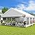 DWVO 20x20ft Party Tent Outdoor Heavy Duty Wedding Event Shelters Galvanized Canopy with Upgraded Large Roof, Removable PVC Sidewalls & 3 Storage Bags, White