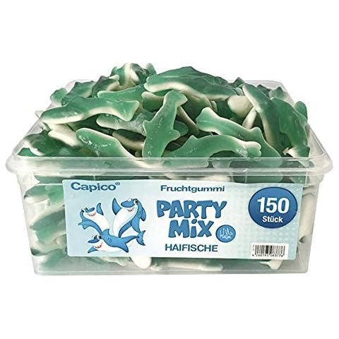 Capico Blaue Haifische weiches Halal Fruchtgummi Party Mix Dose Cover
