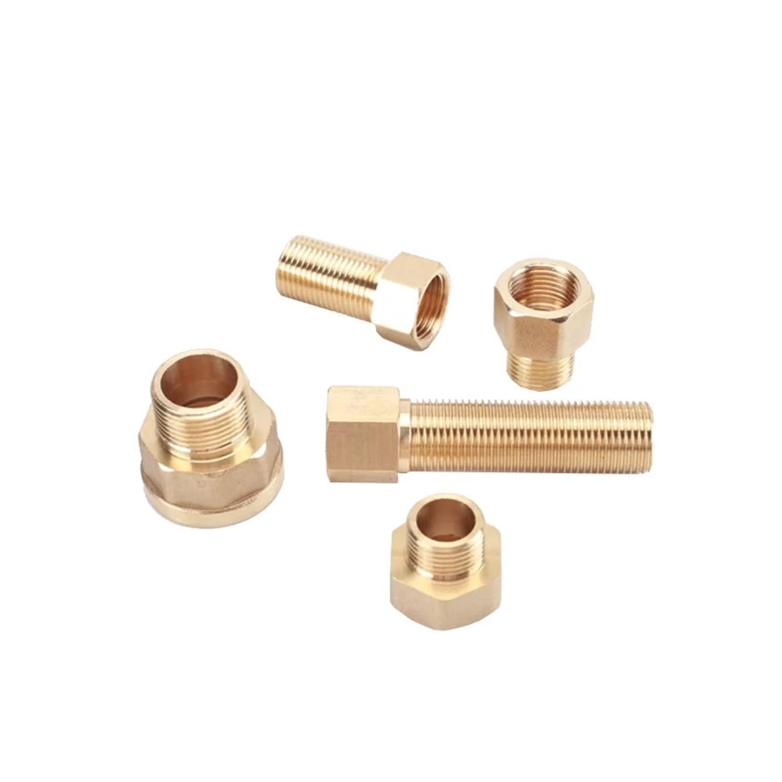 70 pz 1/8 "1/4" 3/8 "1/2" 3/4 "1" BSP Femmina A Maschio Filettatura In Ottone Raccordo Adattatore Accoppiatore Connettore riduttore
