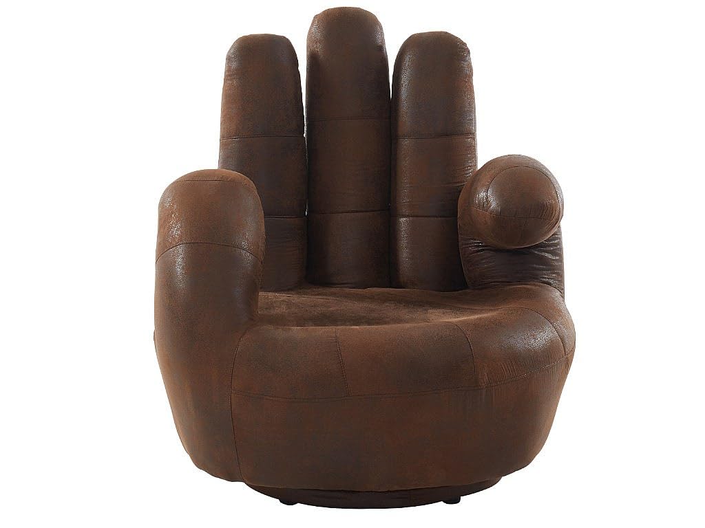 Vente-unique - Fauteuil Main pivotant Catchy en Microfibre vieillie