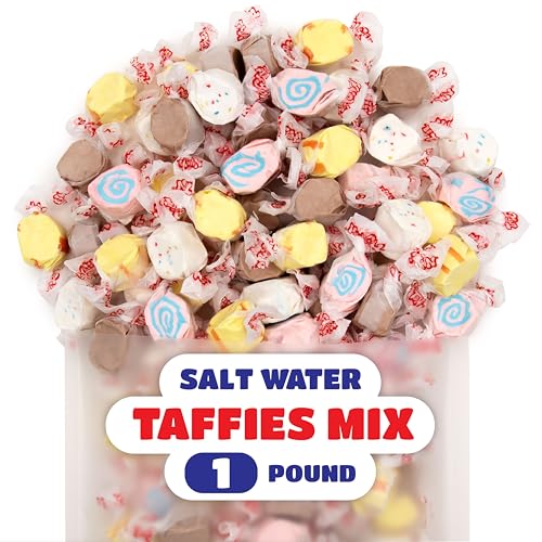 Salt Water Taffy Candy Mix - 1 Pound Bag - Assorted Chewy Candy Individually Wrapped - Chocolate, Banana, Frosted Cupcake, Cotton Candy Flavors - Old Fashioned Taffies - Thumbnail 3