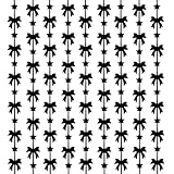 Lnngub 2 Packs Bow Foil Fringe Curtains,3.3 X 6.6 Ft Foil Fringe Curtains Black Bow Birthday Decorations Photo Booth Props Photo Backdrop for Bachelorette Baby Shower Coquette Party Decor