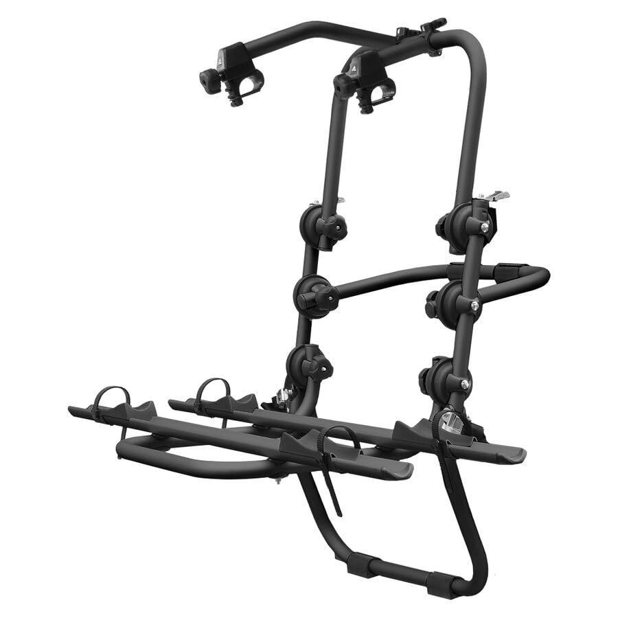 ALTHURA Portabici Posteriore da Portellone in Alluminio - Trasporto 2 Bici Classiche o E-Bike - Carico Max 45kg (22,5kg/Bici) - Richiudibile - 100% Made in Italy