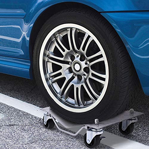 Goplus 4 Pcs 4 X 3 Set Wheel Dollies Dolly Tire Skates Vehicle Car Auto Repair Moving Diamond, Gray #TOP1