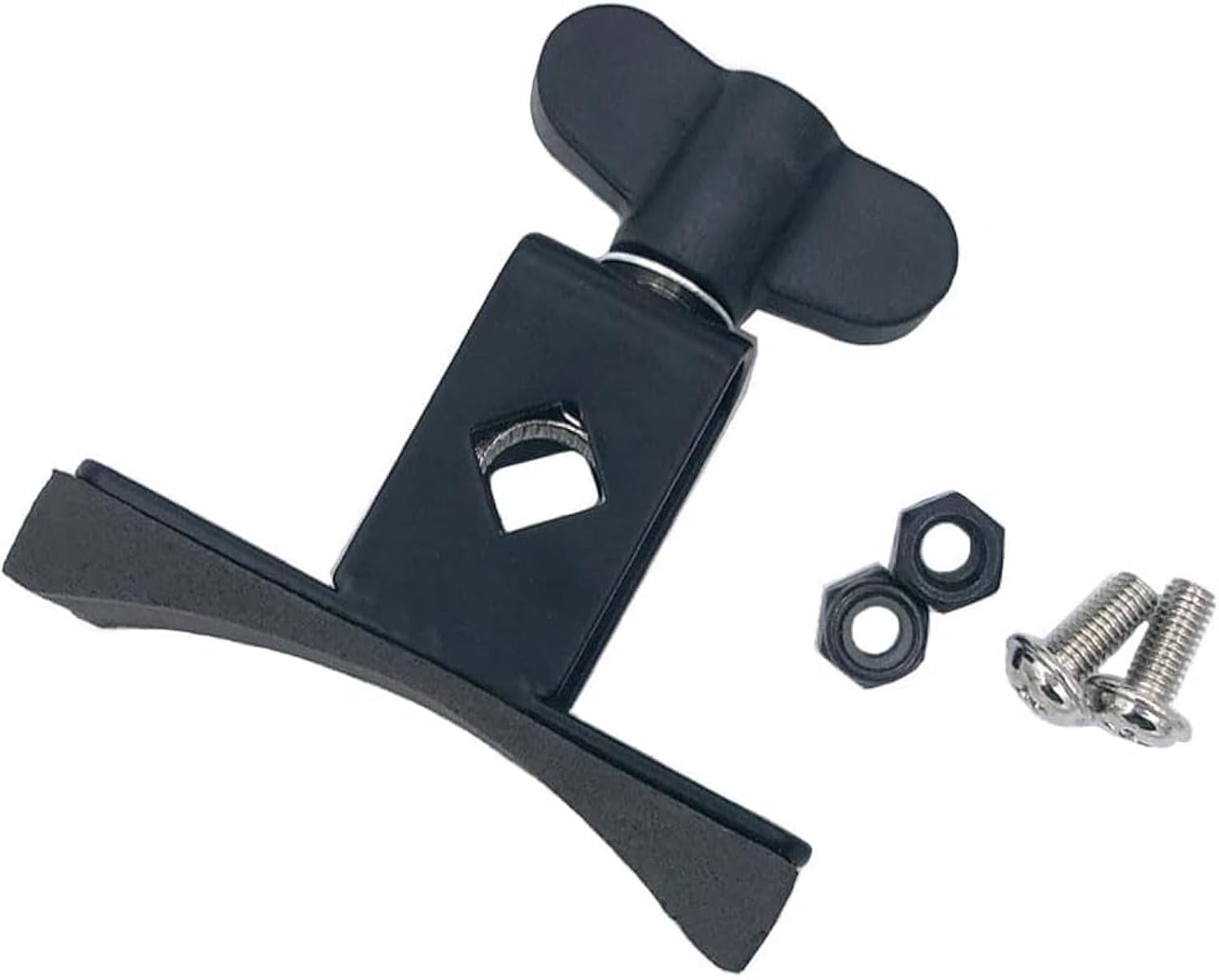 TUOREN Bass Tom Drum Hoop Cowbell Mounting Clamp Bracket for Percussion Mounting Rod, Snare Drum Hoop Mount Holder for Cowbell Jam Block Tambourine Splash Cymbal Drum Set Accessories