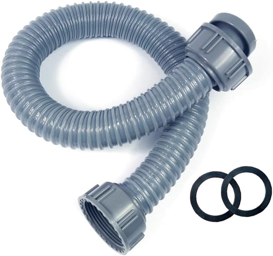 1 Piece Flexible Sink Drain Pipe Double Head Sink Drain Pipe Expandable