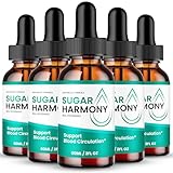 Sugar Harmony Drops, SugarHarmony Blood Formula Support Supplement Drops - Maximum Strength, All Natural Healthy Circulation, Stable Levels & Overall Health, Advanced Sugar Harmony Reviews (5 Pack)