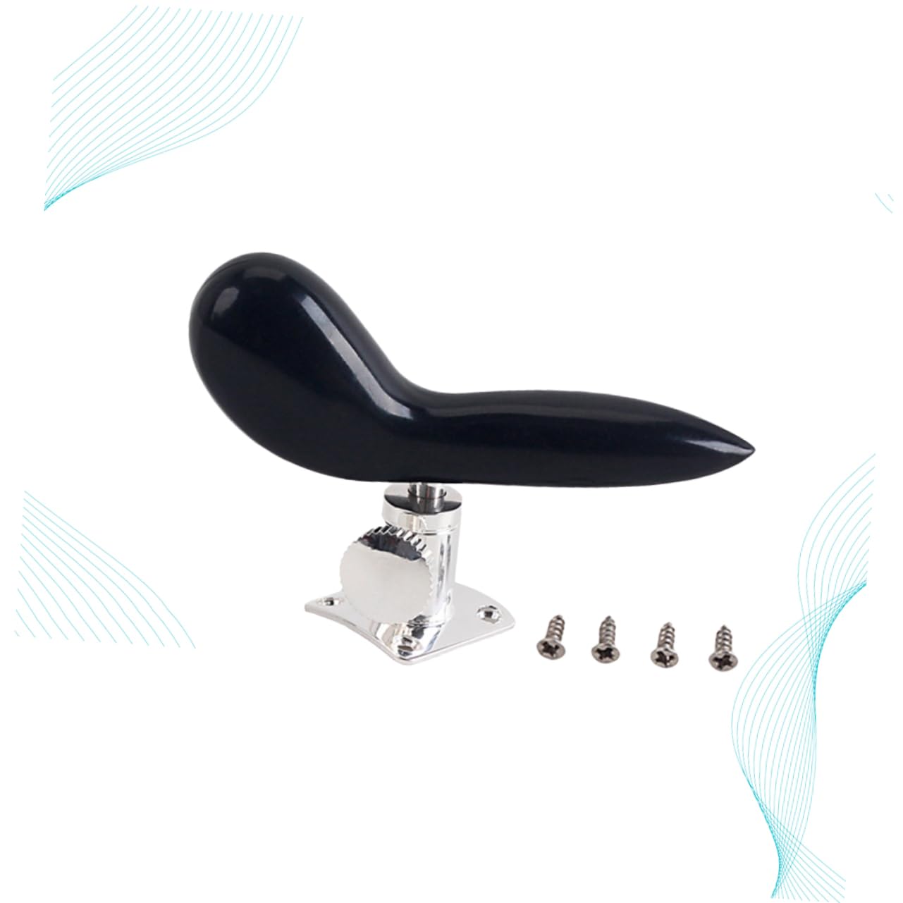 Supporto per Fagotto Cg10 Base Accessorio per Fagotto | Finitura Nero Lucida, Bakelite e Metallo, Design Ergonomico, Installazione e Rimozione Semplici, Resistenza alla Corrosione