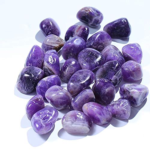 Haussammlung 100 g natürlicher Traum-Amethyst-Quarzstein, 15–20 mm, lila Kristall-Trommelstein