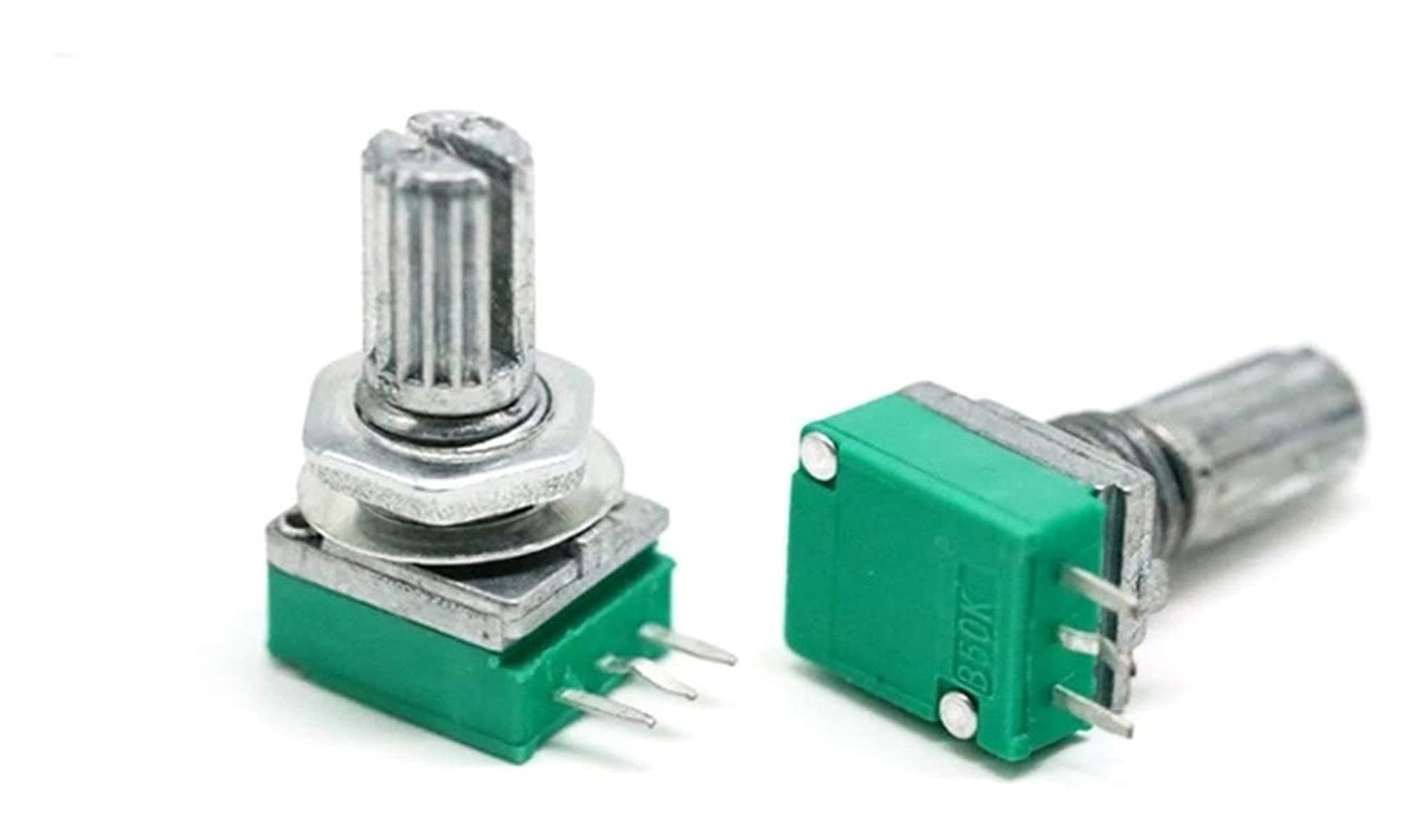 Accesorios de bricolaje 5 uds tres pines Rk097n potenciómetro único B 5K /10K/20K/50K/100k Audio/potenciómetro amplificador de potencia (Color : B20k Ohm, Size : One Size)