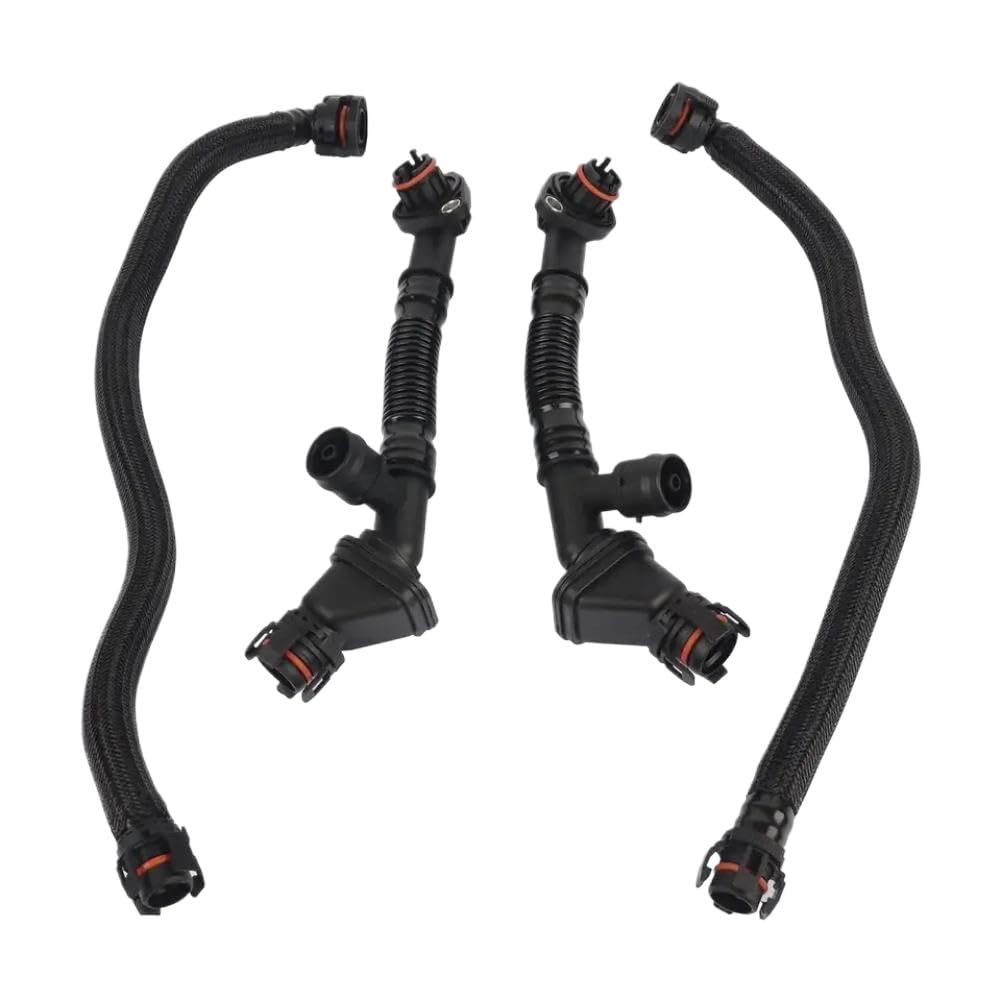 Bmdtepwmy Onecolor Crankcase Vent Breather Hose 4Pcs Compatible With Bmw 550I 650I 750Li Alpina B7l X5 X6 11157575641 11157575640 11157646086 11157646087