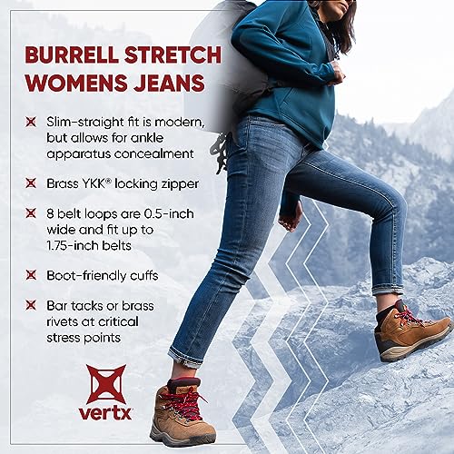 Vertx Burrell Womens Tactical Jeans, Stretch, Slim-Straight Fit Heavy-Duty Pants with 9 Cargo Pockets for EDC CCW Outdoor4