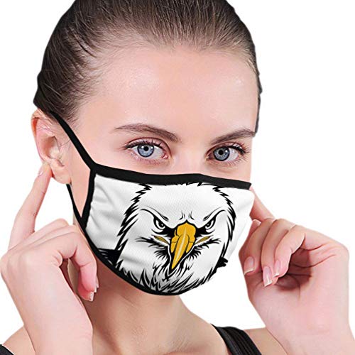 Preisvergleich Produktbild Weißkopfseeadler Kopf Grafik Stil Eagles Perfektes Maskottchen Hübsche Männer Frauen Atmungsaktiv Komfortable Gesichtsschutzhülle Mit Gummiband Für die persönliche Gesundheit Verschiedene Verwendung