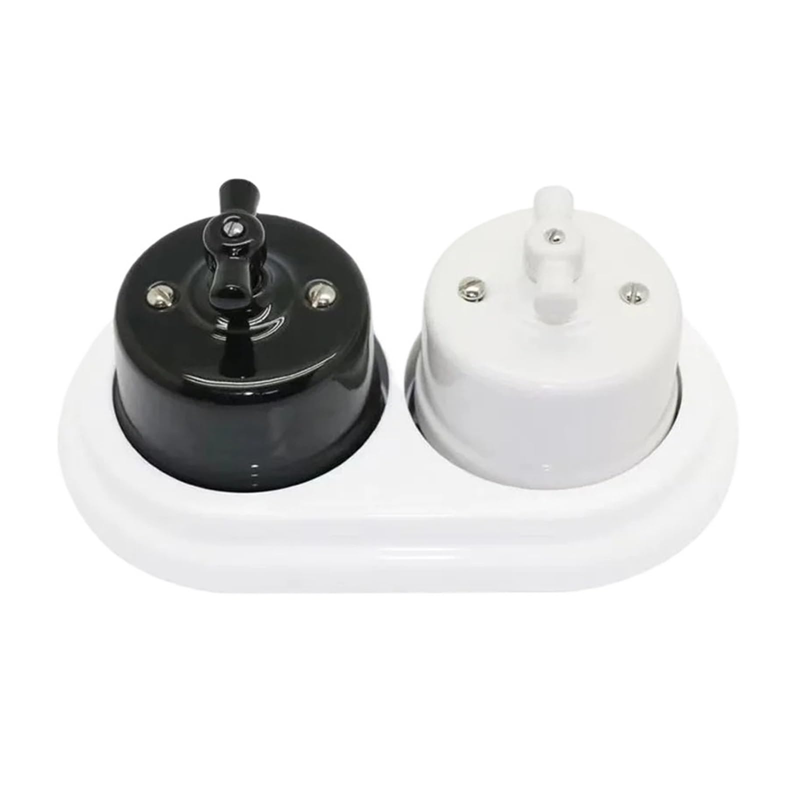 Interrupteur rotatif en céramique blanche avec base à 1 trou pour applique - 8