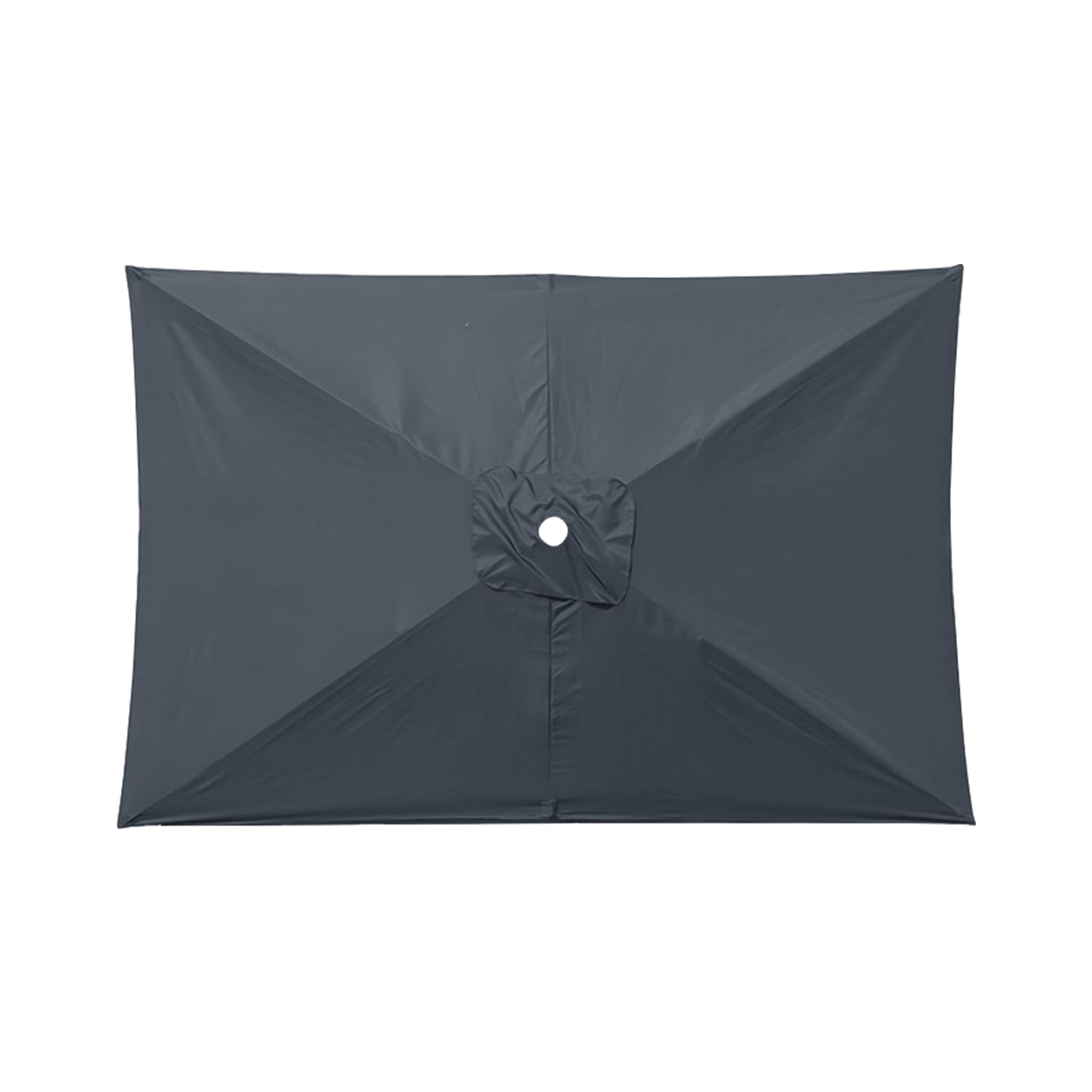 Sombrilla rectangular de repuesto, protección UV, con 6 puntales, para jardín, balcón, piscina, playa, 200 x 300 cm, gris