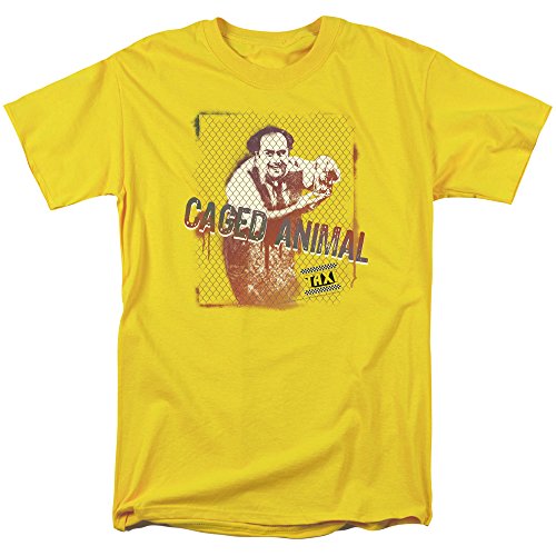 Taxi 80's CBS TV Series Caged Animal Adult Mens T-Shirt Tee Yellow