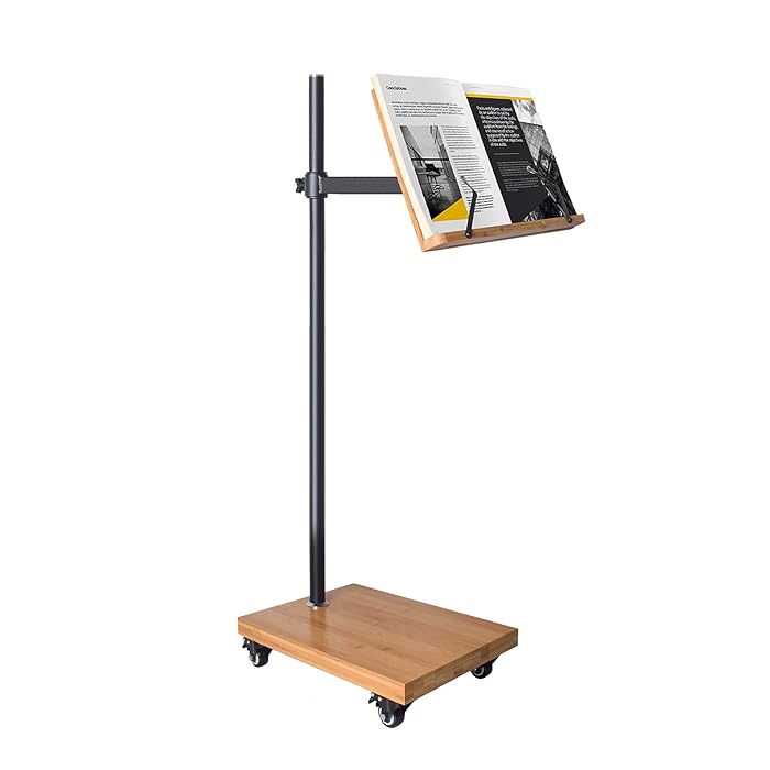 Buy Floor Stand for Reading Hand Free wishacc Adjustable Height