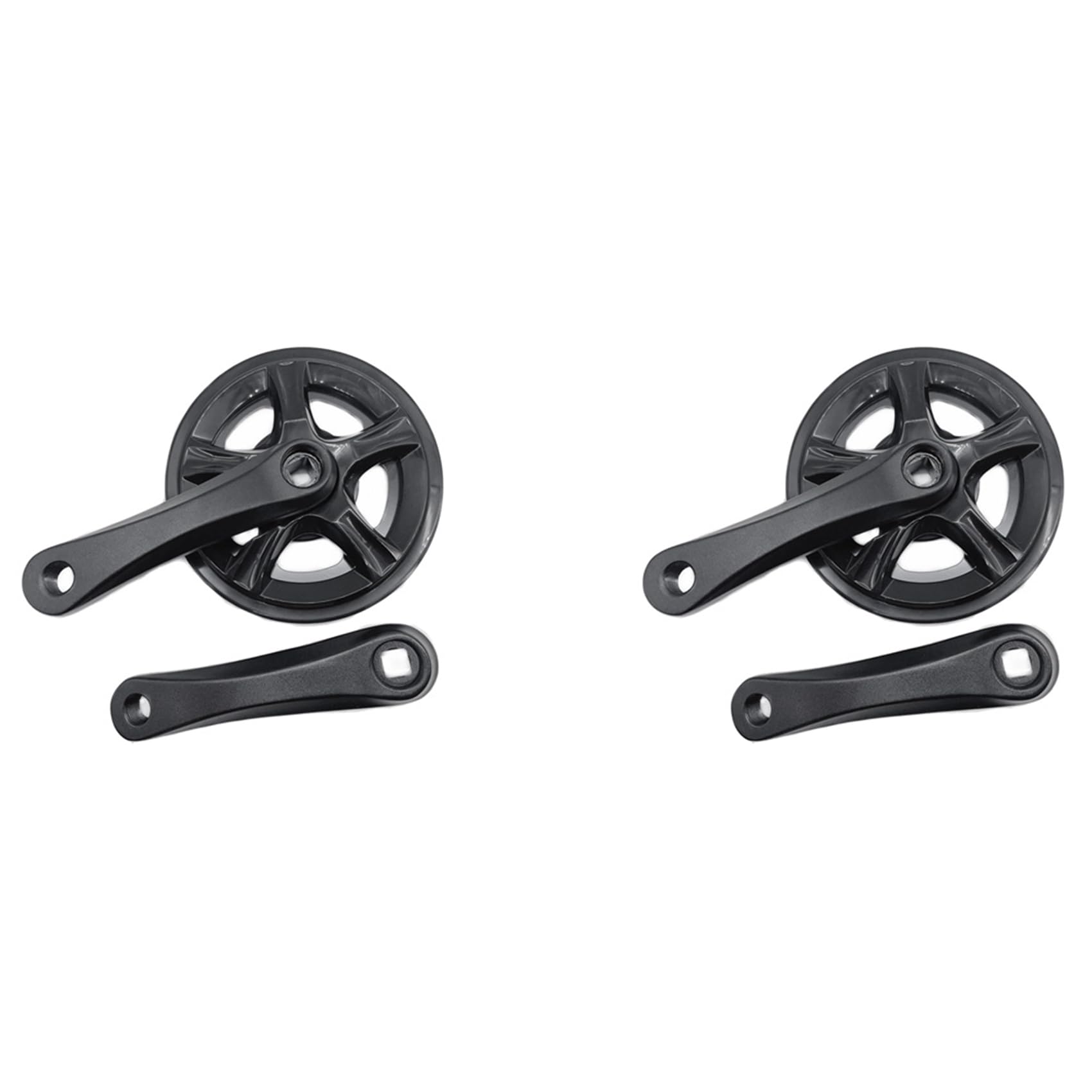 2X Guarnitura per Bicicletta Un velocità Singola 32T Set di Pedivelle per Bicicletta Elettrica Pieghevole nel Lega di Alluminio 127MM Cover Accessori per Bici