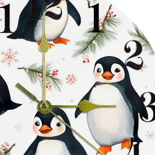 Horloge murale pingouins silencieuse pour concentration au bureau - 7