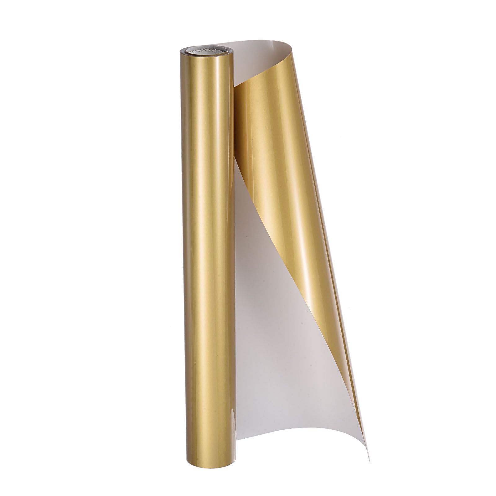 sourcing map HTV Heat Transfer Vinyl 12" x 8.5ft Roll PU Gold Iron on Vinyl for All Cutter Machine, Easy to Cut & Weed