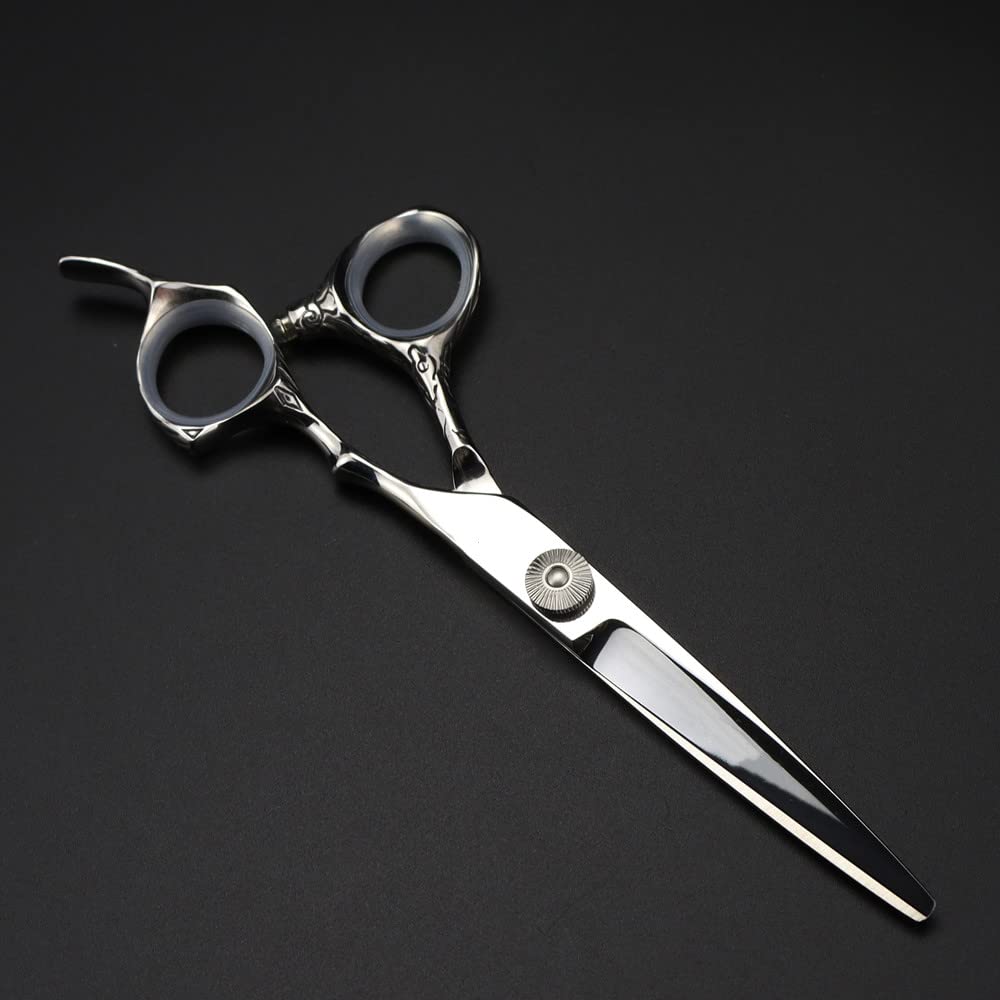 Hair Cutting Scissors, 6 inch Professional Japan 440c Steel Silver Cut Hair Scissors Cutting Barber Haircut Thinning Shears Hairdresser Scissors (Cutting Scissor)