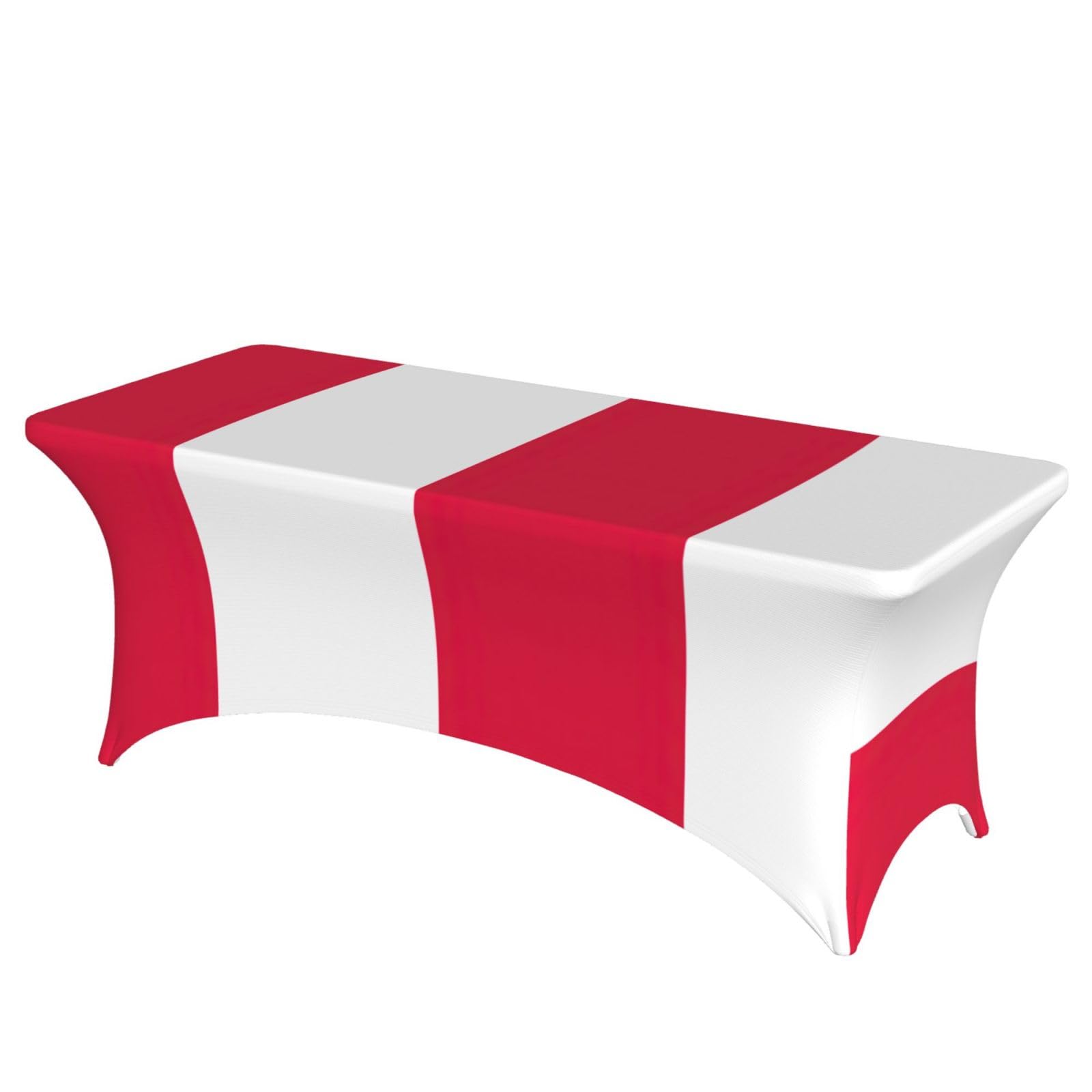Nappe extensible drapeau polonais 1,8m EdWal pour masquer les tables usées lors de fêtes