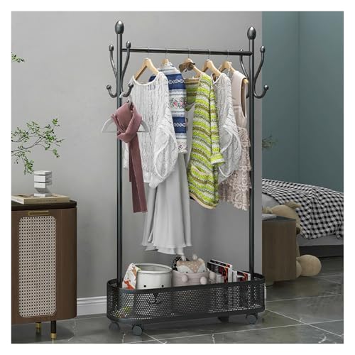Arbre à roulettes doré pour entrée et chambre : le porte-manteau idéal pour gagner de la place