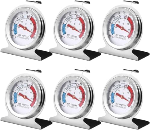 16 Pack Refrigerator Thermometer Large Dial Freezer Thermometer Classic Series Fridge Alarm Thermometer Internal Temperature Gauge Fridge Freezer Coo - View #4