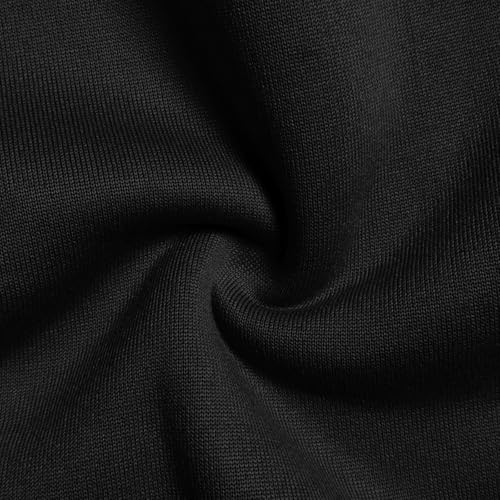 Mens Full Zip Hoodie Long Sleeve Tactical Jackets With Zipper Pockets Black - image 5