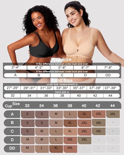 Image of Wireless Bras for Women No Underwire Jelly Push Up Wave Seamless Full Coverage Bralettes Support Lift Everyday Bra