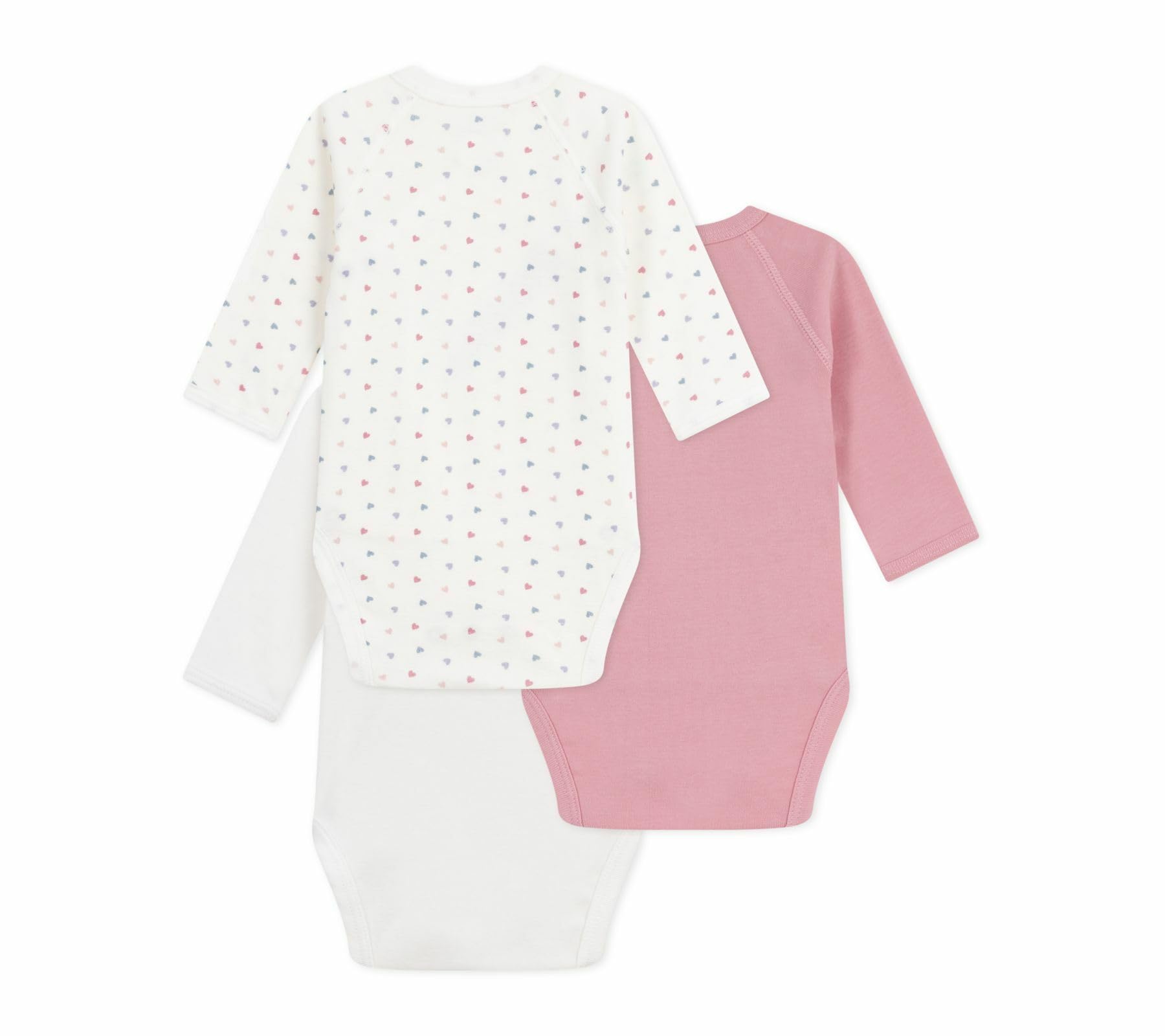 Petit Bateau Lot de bodies croisés manches courtes en coton imprimé bébé