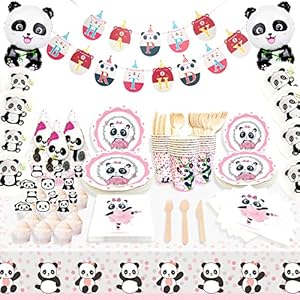 Fournitures de Fête D’anniversaire Panda Pour Filles, Décorations D’anniversaire Panda, Cadeaux D’anniversaire Panda…